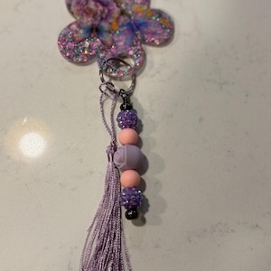Butterfly flower keychain