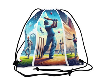 Sac à cordon extérieur sur le thème du cricket : un équipement élégant pour le jeu