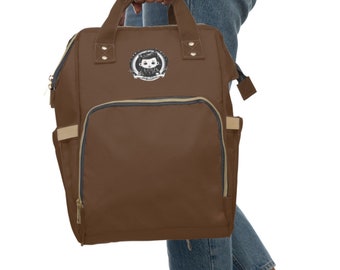 Multifunctional Diaper Backpack: Practicality and Style for Active Parents (Brown)