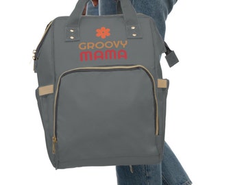 Groovy Mam: Multifunctional Diaper Backpack for Stylish Parents on the Go (Gray)