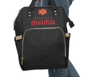 Groovy Mam: Multifunctional Diaper Backpack for Stylish Parents on the Go (Black)