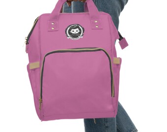 Multifunctional Diaper Backpack: Practicality and Style for Active Parents (Pink)