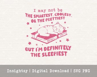 Sleeping Cat Design File Download Digital Art for Craft Cutting File for Business Gift Idea Book Lover Digital Design Cat Illustrations