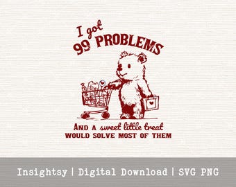 Funny Bear SVG Digital Download Craft File Design Template Gift Idea Shop Art Print Digital Cute Illustration Sweet Treat Shopping Cart