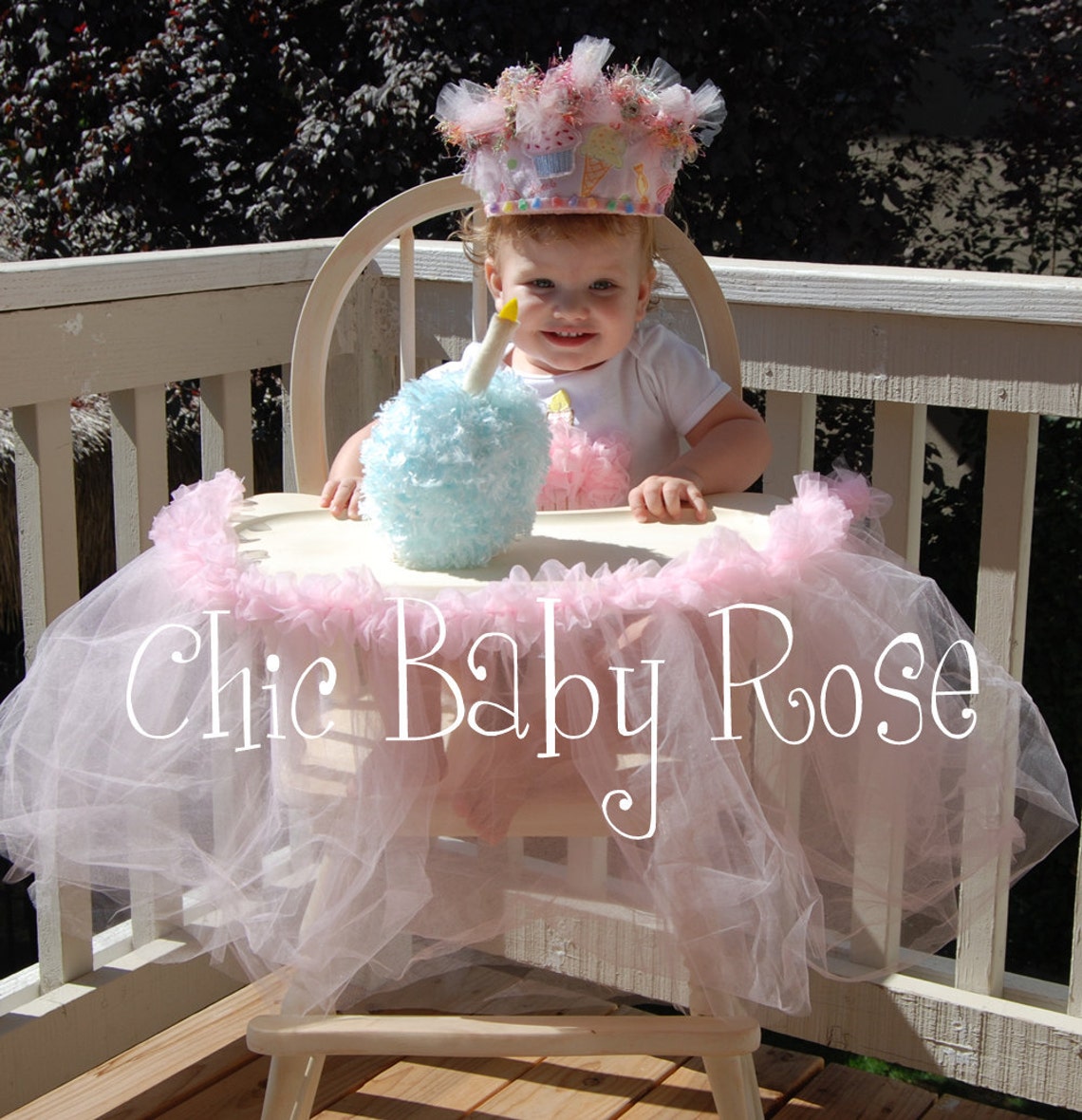Fluffy Birthday High Chair Tutu Skirt for Her Party by Chic Etsy