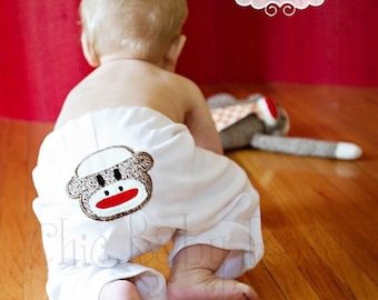Sock Monkey Pants by Chic Baby Rose Great Photo Prop