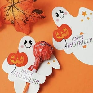 Ghost Halloween Lollipop Holder, Trick or Treat Gift
