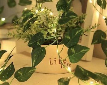 Artificial Ivy Vine Garland, Ivy Fairy Lights, Boho Home Decor