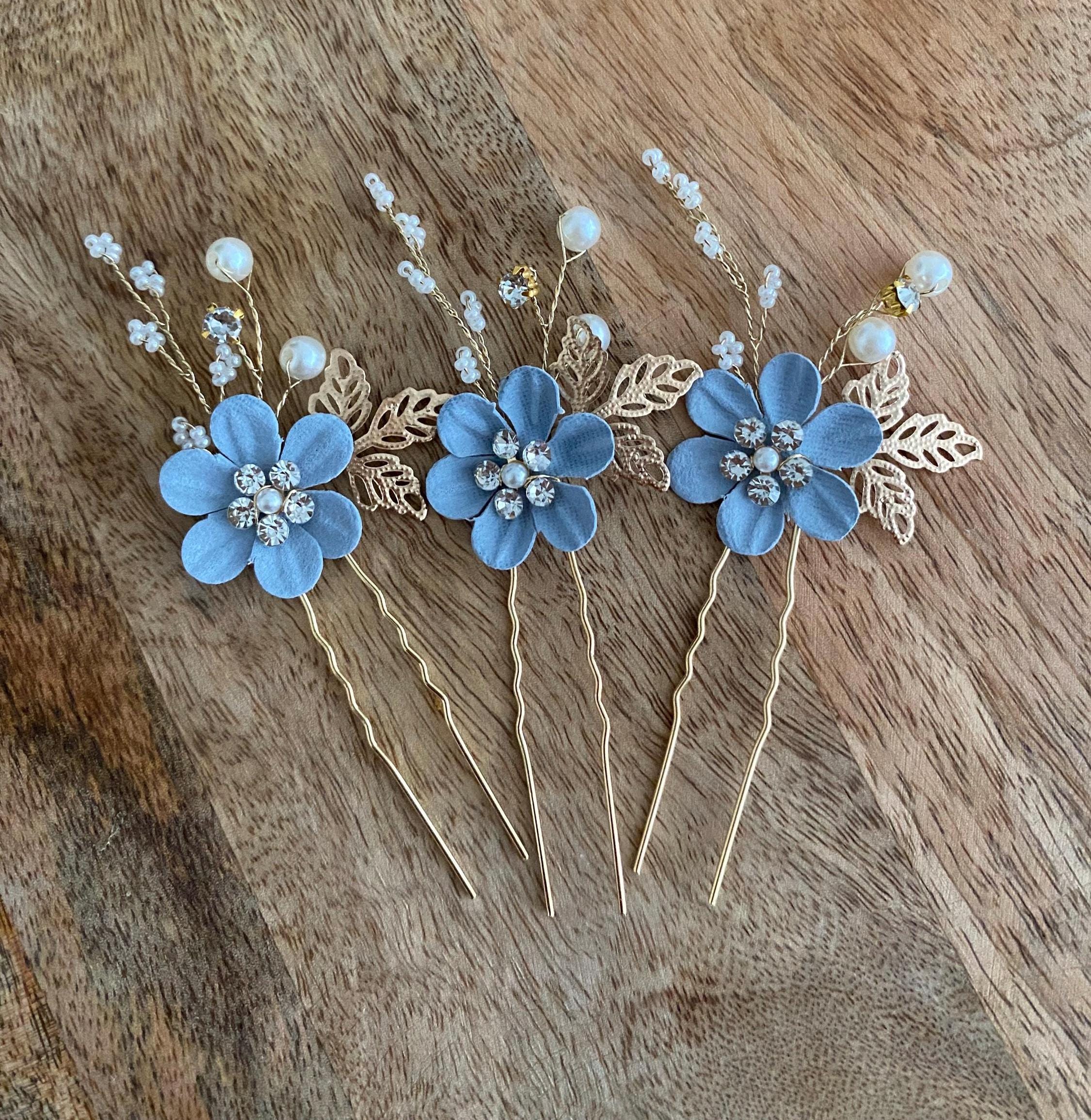 Wedding Hair Pins, Gold Leaf and Pearl Hair Pin, Bride Hair  display picture 3