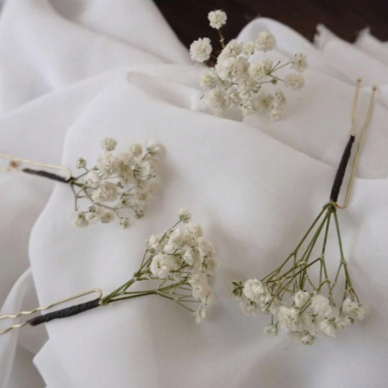 Baby's Breath Pearl Hair Pins