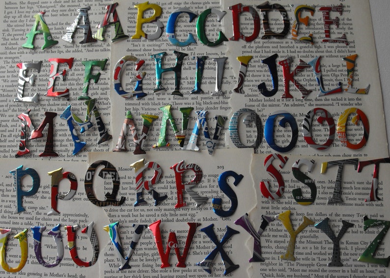 RECYCLED METAL Letters Soda POP Can Letters for Scrapbooking Etsy