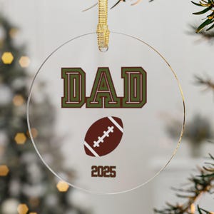 Dad Gift from Kids | Dad Ornament | Football Ornament | Meaningful Gift for Dad | Husband Gift | Presents for Dad | Sentimental Gift Dad