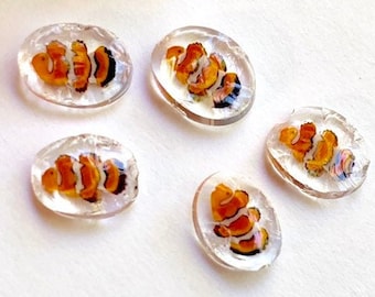 Clown FISH 104 COE Murrini murrine millefiory for making fishtank beads   no hole