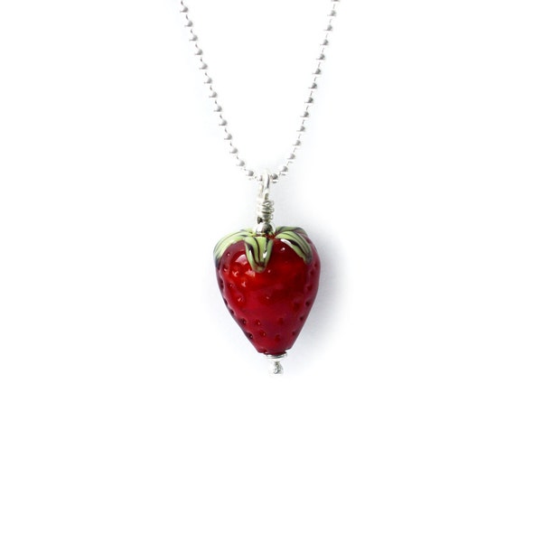 STRAWBERRY  pendant on a chain