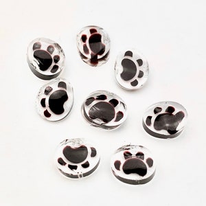 ANIMAL foot PRINT 104 COE Murrini murrine millefiory for making beads no hole   no hole