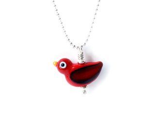 Red Bird Necklace