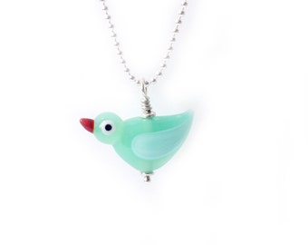 BLUE BIRD NECKLACE