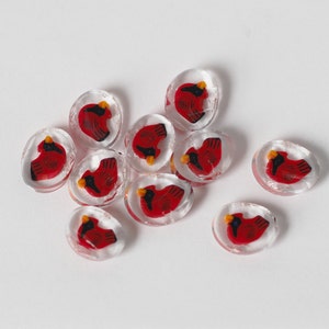 Cardinal 104 COE Murrini murrine millefiory for making Christmas winter beads   no hole