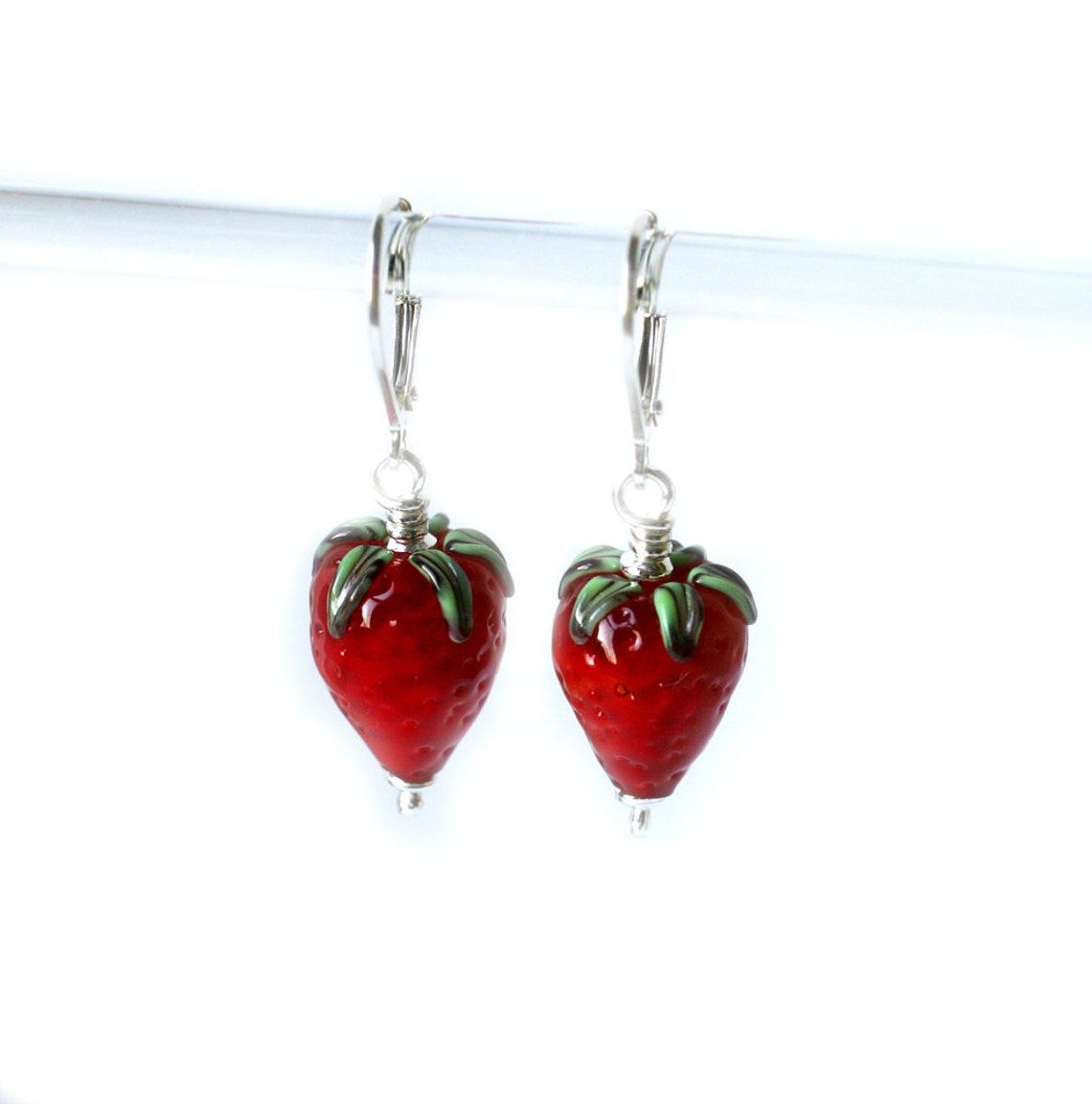 Strawberry Earrings Etsy