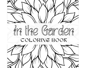 Libro para colorear con temática de jardín, Páginas para colorear para niños, Cuaderno de actividades