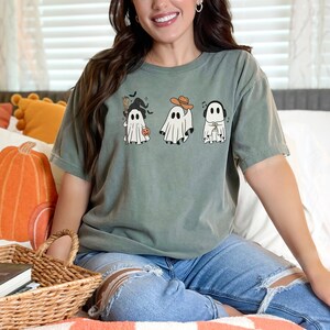 Cute Ghost Comfort Colors Tshirt for Fall