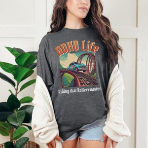 Funny ADHD shirt - Comfy, Tattoo Vintage Style Neurodivergent Tshirt for ADD, AuDHD, and Neurospicy Gifts
