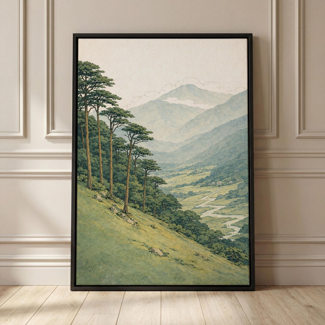 Forest Wall Art Woodland Poster Japanese Tree Print Minimalist ...