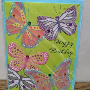 Papyrus Birthday card Butterflies