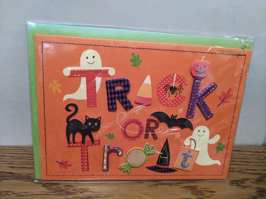 Papyrus Halloween Card Trick or Treat Icons - Etsy
