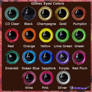 Glittering eyes 9mm 12mm 15mm 18mm 21mm 30mm