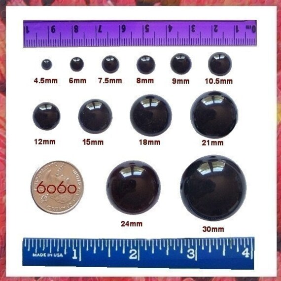 7.5mm Cat Eyes Amigurumi Eyes Plastic Eyes Safety Eyes 5 PAIRS Opaque 7C1 