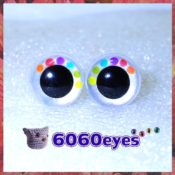 Kawaii Safety Eyes, Circular, Plastic Safety Eyes Craft Eyes With
