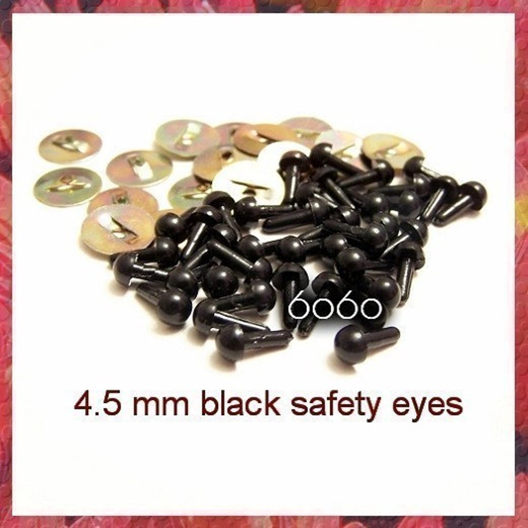 4.5 Plastic Eyes Black Amigurumi / Animal / Plastic / Craft Etsy
