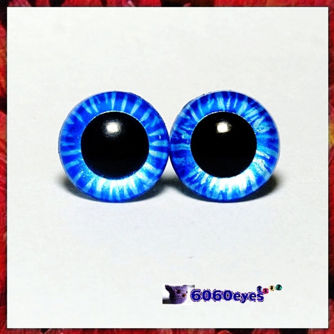 15mm Hand Painted Pearl-tallic Safety Eyes Plastic Eyes Your Choice of  Colors 5 PAIRS 