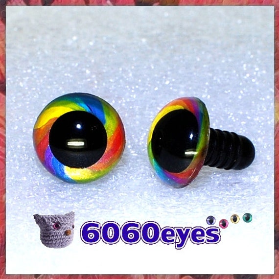 6 PAIR Safety Eyes Zodiac Series Hand Painted 10mm to 30mm Fantasy