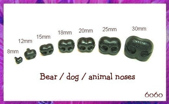 50mm Black Bear Extra Large Nose 1 Piece Amigurumi Plastic Safety Nose Toy Nose  Crochet Toy Supply Animal Noses Bear Nose 