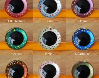 Magic in your eyes hand painted eyes 12mm 15mm 18mm 21mm safety eyes - your choice of size