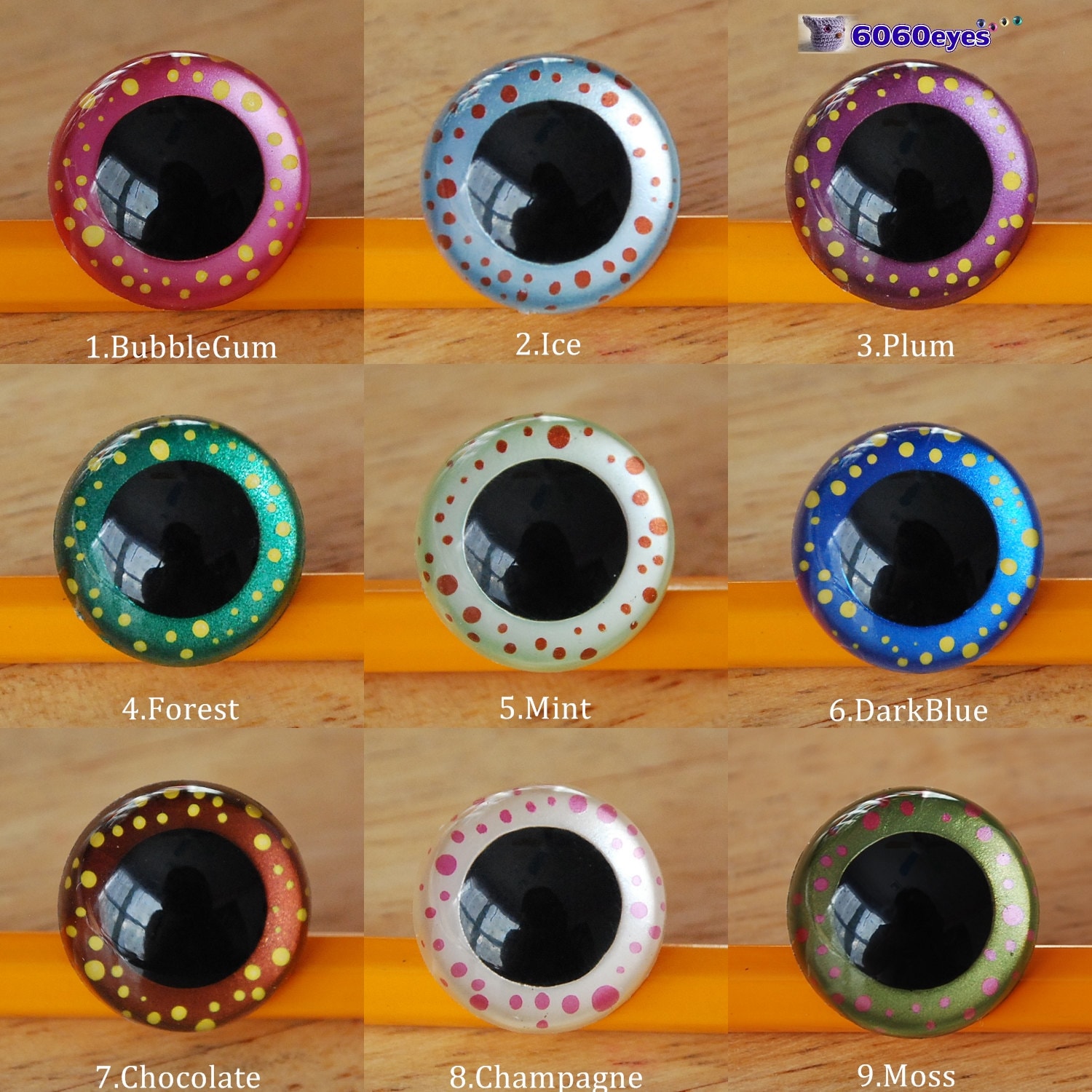 BLACK Safety Eyes, Available in 14 Different Sizes 4.5mm to 24mm Amigurumi  Safety Eyes, Teddy Bear Eyes, Craft Safety Eyes 