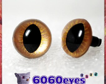 15 PAIR Safety Eyes + Washers SLIT PUPIL IRIDESCENT Mix Color Dragon, Cat  ISPE