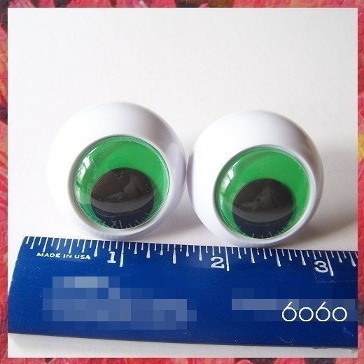 Frog google wiggly wiggle googly safety eyes 36 mm - 1 PAIR (frog36)