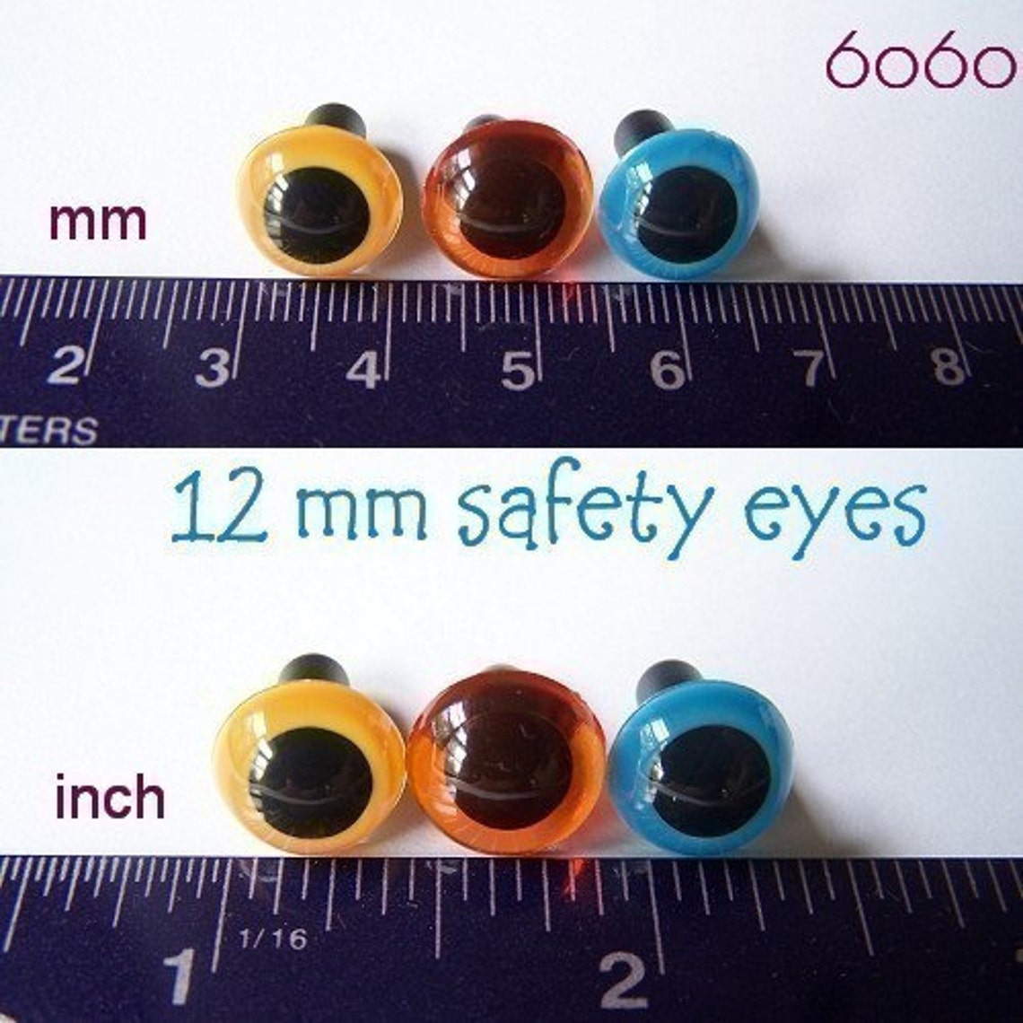 12 mm Plastic eyes Animal eyes Craft eyes Safety eyes Etsy