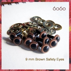 9mm Safety Eyes Sewing Eyes Glass Eyes Colored Eyes --Blue--50pairs