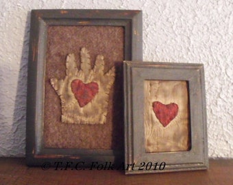 Heart and Hand E  Pattern