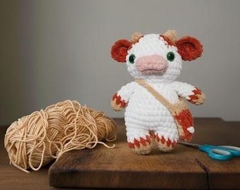 Crocheted Pumpkin Pie Cow
