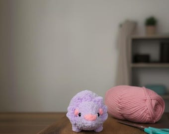Crocheted Plush Triceratops