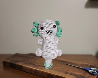 Crocheted Bamboo Axolotl