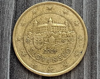 Seltene Münze, 50 Cent Euro Münze 2009 Slovensko, 2009 Slowakei Münze, Slowakei 2009 Euromünze, Eurocent