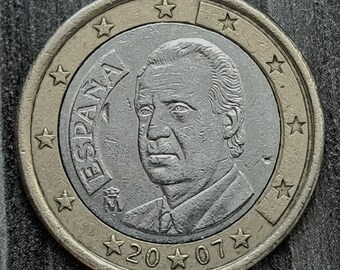 Moneta rara, Moneta da 1 Euro 2007 Spagna, Moneta da 1 Euro Spagna 2007, Moneta da 1 Euro, Spagna 2007, Moneta da 1 Euro