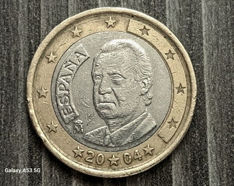 Moneta rara, Moneta da 1 Euro 2004 Spagna, Moneta da 1 Euro Spagna 2004, Moneta da 1 Euro, Spagna 2004 , Moneta da 1 Euro