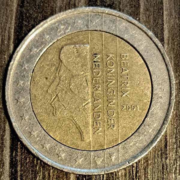 Rare Coin, 2 Euro Coin 2001 Nederland, 2001 Nederland 2 Euro, 2 Euro Coin, Nederland 2001, 2 Euro Coin